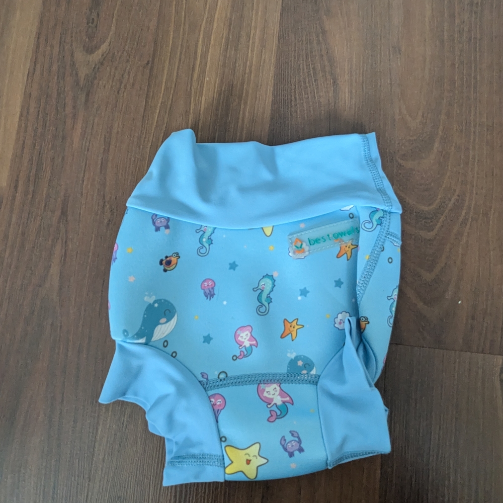 NWOT Blue Swim Diaper with Sea Creatures
